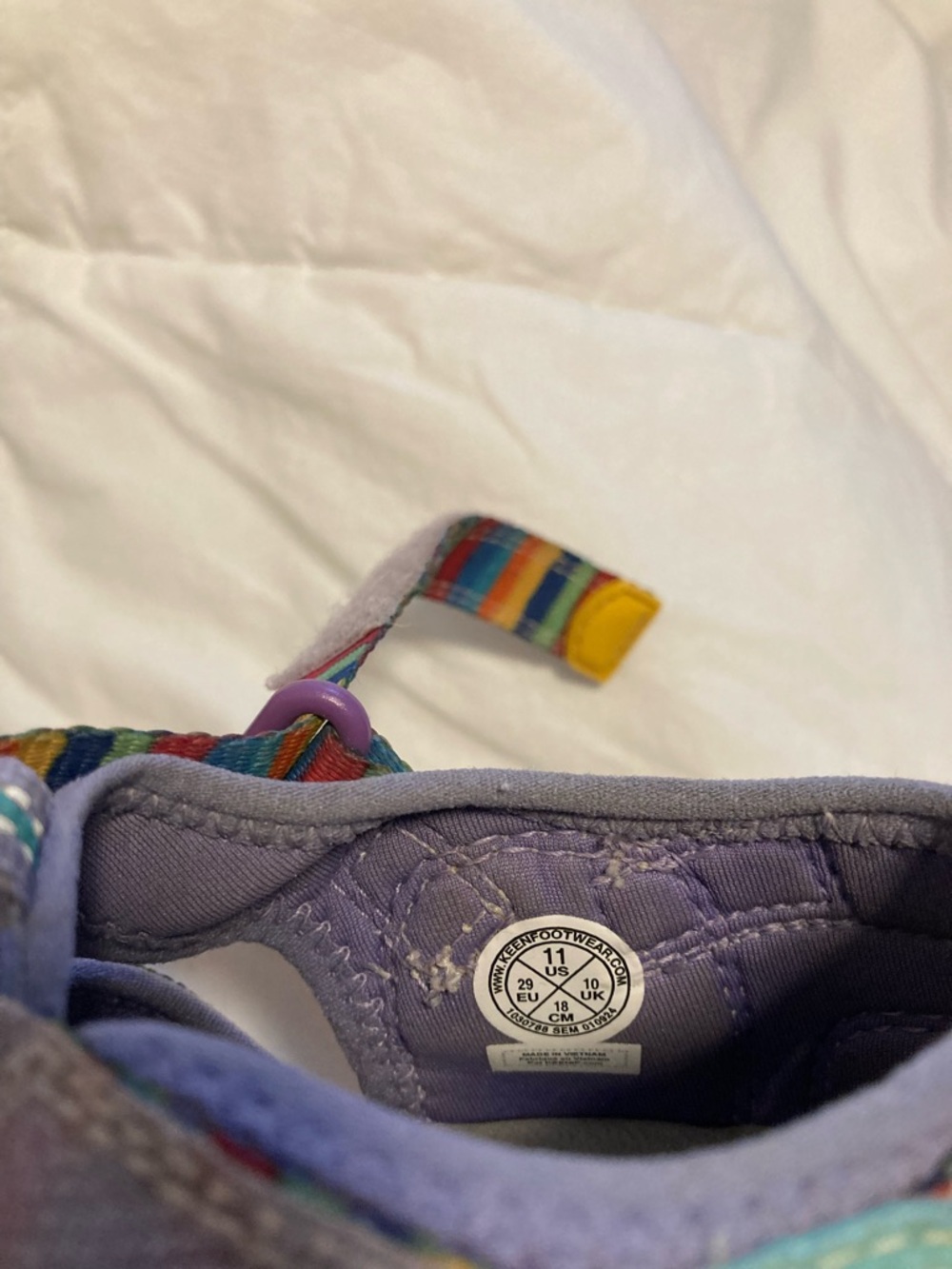 Keen Purple Kids Water Shoes with Rainbow Straps - Picture 5 of 6